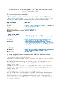 m&uuml;d&uuml;rl&uuml;ğ&uuml;m&uuml;z kurumsal programlarda kullanılmak &uuml;zere veri tabanı