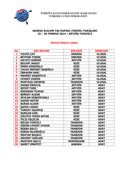 26 temmuz - T&uuml;rkiye Kano Federasyonu