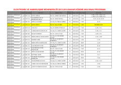 elektronik ve haberleşme m&uuml;hendisliği 2013