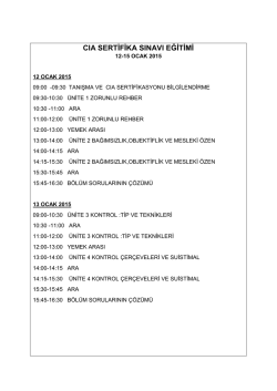 CIA SERTİFİKA SINAVI EĞİTİMİ