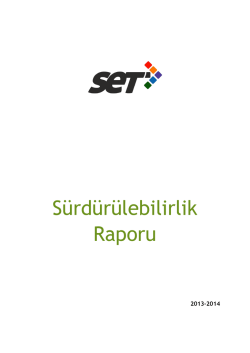 S&uuml;rd&uuml;r&uuml;lebilirlik Raporu