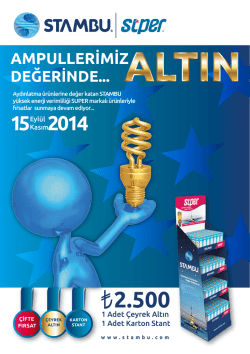 AMPULLERİMİZ - Stambu Elektrik