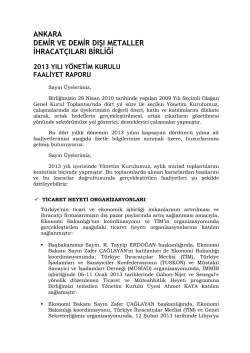 ankara demir ve demir dışı metaller ihracat&ccedil;ıları birliği