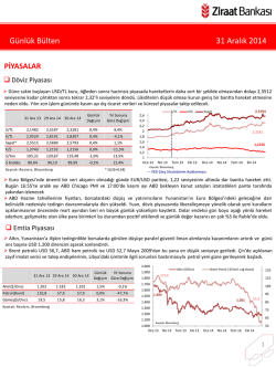 G&uuml;nl&uuml;k B&uuml;lten 31 Aralık 2014