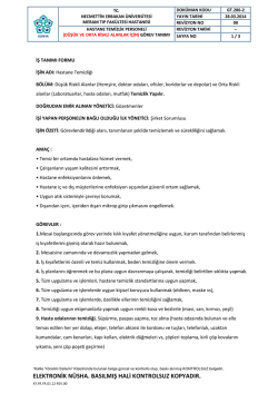 GT.286-2 HASTAN E TEM&Yacute;ZL&Yacute;K PERS ONEL&Yacute;( D&Uuml;&THORN;&Uuml;K VE ORTA