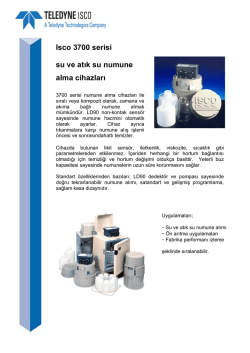 Isco 3700 serisi su ve atık su numune alma cihazları