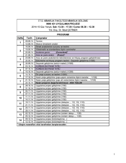 program - İstanbul Teknik &Uuml;niversitesi