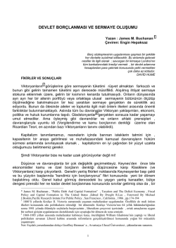 devlet borçlanması ve sermaye oluşumu