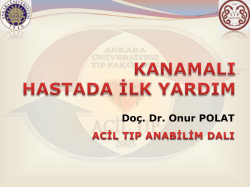Kanamalı Hastada İlk Yardım