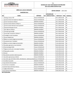 &Ccedil;ocuk Cerrahisi Anabilim Dalı