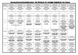 3.sınıf bahar yarıyıl 2014-2015 - Hacettepe &Uuml;niversitesi Diş