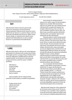 Mikroelektronika Mikrokontrol&ouml;r Sistem Geliştirme Kitleri