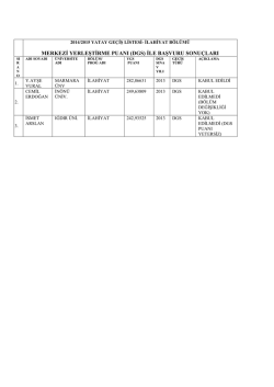merkezi yerleştirme puanı (dgs)