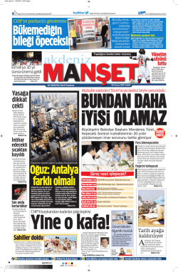 Oğuz: Antalya farklı olmalı