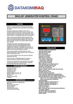 dkg-207 jeneratör kontrol cihazı