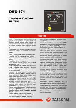 DKG 171 Tanıtım D&ouml;k&uuml;manı - İndir