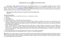 T.C. ESKİŞEHİR OSMANGAZİ &Uuml;NİVERSİTESİ REKT&Ouml;RL&Uuml;Ğ&Uuml;NDEN