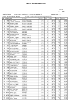 22/08/2014 7 2014 / DÖNEM GAZİANTEP GAZİANTEP KADASTRO