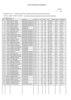 ÇEğĞTLĞ ÖDEMELER BORDROSU 2014 11 DÖNEM 46 BANKA