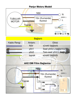 Panjur Motoru Modeli N&ouml;tr Y&ouml;n (Kumanda) Kontrol