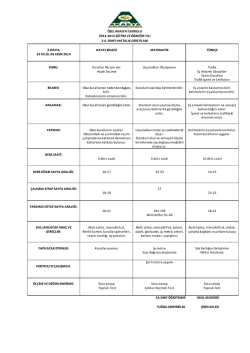 3. hafta - Akasya Koleji