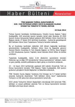tisk başkanı tuğrul kudatgobilik g20 / b20 istihdam g&ouml;rev g&uuml;c&uuml; eş