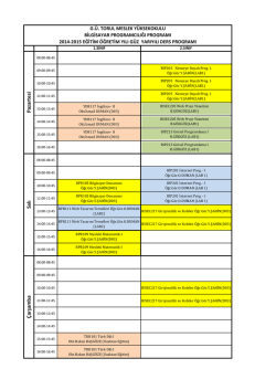 Pazartesi Salı &Ccedil;arşam b a - G&uuml;m&uuml;şhane &Uuml;niversitesi,Torul Meslek