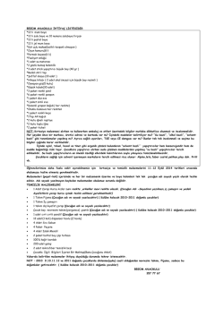 İhtiya&ccedil; listesini burdan indirebilirsiniz.