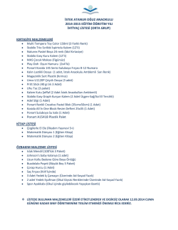 İSTEK ATANUR OĞUZ ANAOKULU 2014