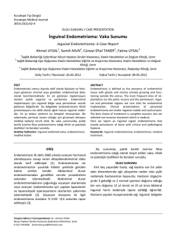 İnguinal Endometrioma: Vaka Sunumu
