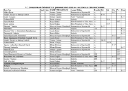 Ders Adı Saati Akts &Ouml;ĞRETİM ELEMANI A&ccedil;ılan B&ouml;l&uuml;m Derslik Pzt