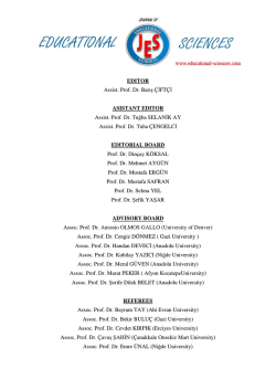 Editorial - Education Science