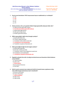 Hitit &Uuml;niversitesi İktisadi ve İdari Bilimler Fak&uuml;ltesi İşletme B&ouml;l&uuml;m&uuml;