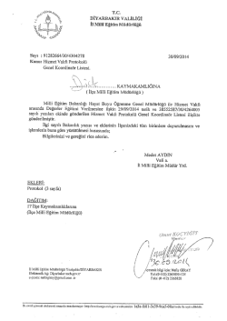 hizmet vakfı protokol&uuml; genel koordinat&ouml;r listesi