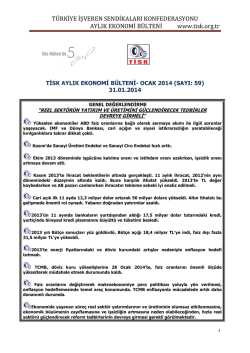 Ekonomi B&uuml;ltenini G&ouml;r&uuml;nt&uuml;lemek İ&ccedil;in Tıklayınız