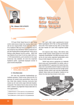 Her Y&ouml;n&uuml;yle Sıfır Oranlı Bina Vergisi