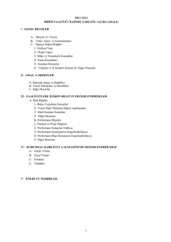 Faaliyet Raporu - 9. B&ouml;lge M&uuml;d&uuml;rl&uuml;ğ&uuml;