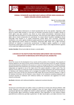 Makale - Eğitim ve &Ouml;ğretim Araştırmaları Dergisi