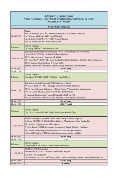TİG Sempozyum Programı