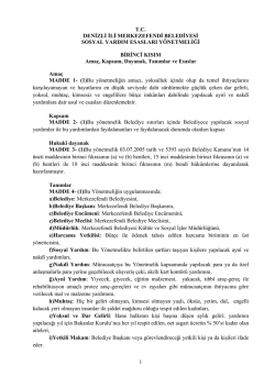 Sosyal Yardim Y&ouml;netmeligi 2014