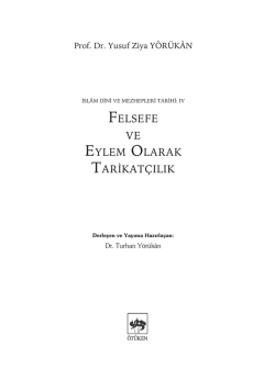 FelseFe ve eylem Olarak Tarİkat&ccedil;ılık