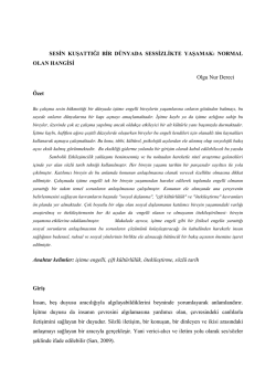 Sesin Kuşattığı Bir D&uuml;nyada Sessizlikte Yaşamak