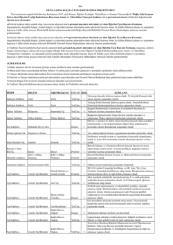 A&Ccedil;IKLAMALAR: BİRİM B&Ouml;L&Uuml;M ABD/PROGRAM UNVAN DER
