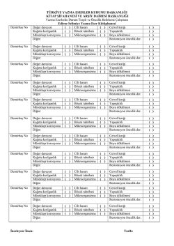 Örnek Hasar Tespit Formu - Türkiye Yazma Eserler Kurumu Başkanlığı