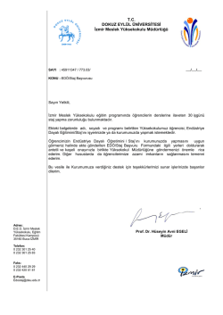 T.C. DOKUZ EYL&Uuml;L &Uuml;NİVERSİTESİ İzmir Meslek Y&uuml;ksekokulu