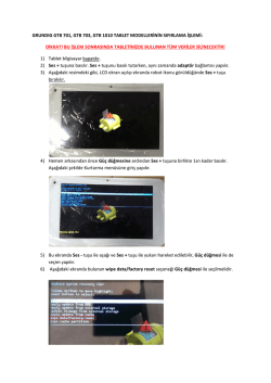 grundıg gtb 701, gtb 703, gtb 1010 tablet modellerinin sıfırlama
