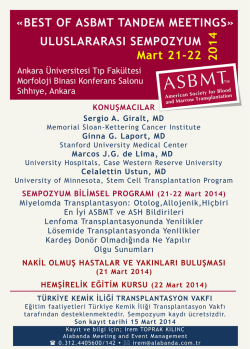 21-22 Mart 2014 - türkiye kemik iliği transplantasyon vakfı