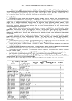 Muş Alparslan &Uuml;niversitesi Rekt&ouml;rl&uuml;ğ&uuml;nden &Ouml;ğretim &Uuml;yesi İlanı