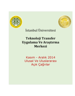 İstanbul Üniversitesi Teknoloji Transfer Uygulama Ve