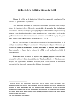 Süt Kardeşlerin Evliliği ve Sütanne ile Evlilik